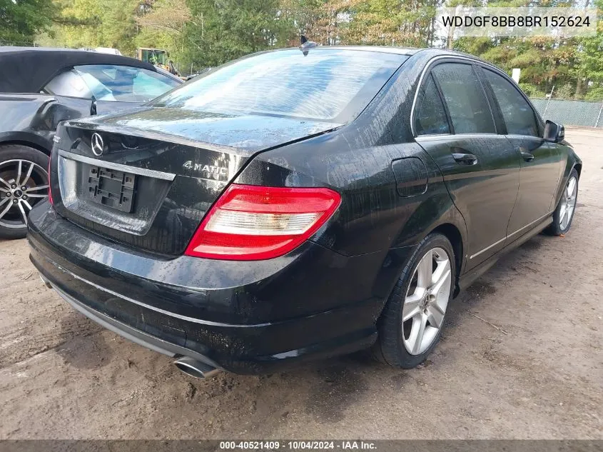 2011 Mercedes-Benz C 300 Luxury 4Matic/Sport 4Matic VIN: WDDGF8BB8BR152624 Lot: 40521409