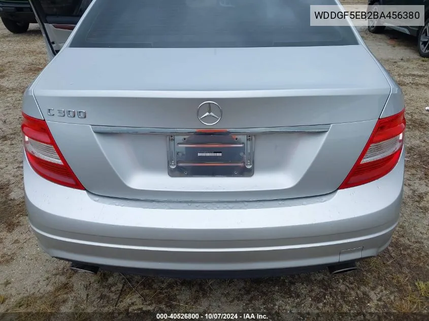 2011 Mercedes-Benz C 300 Luxury/Sport VIN: WDDGF5EB2BA456380 Lot: 40526800