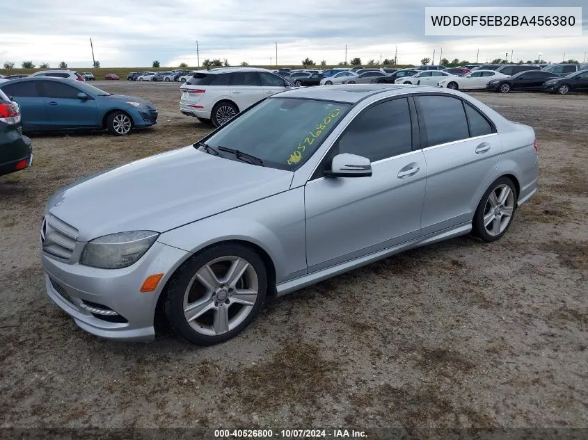 2011 Mercedes-Benz C 300 Luxury/Sport VIN: WDDGF5EB2BA456380 Lot: 40526800