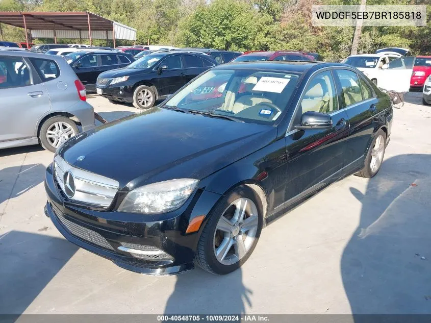 2011 Mercedes-Benz C 300 Luxury/Sport VIN: WDDGF5EB7BR185818 Lot: 40548705