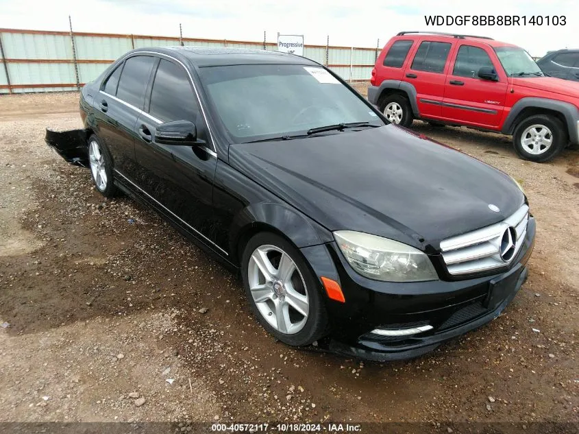 2011 Mercedes-Benz C 300 Luxury 4Matic/Sport 4Matic VIN: WDDGF8BB8BR140103 Lot: 40572117