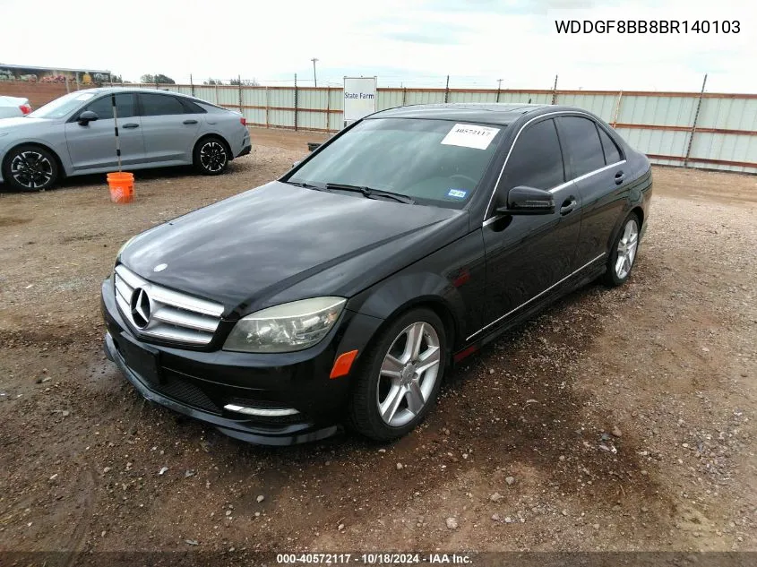 2011 Mercedes-Benz C 300 Luxury 4Matic/Sport 4Matic VIN: WDDGF8BB8BR140103 Lot: 40572117