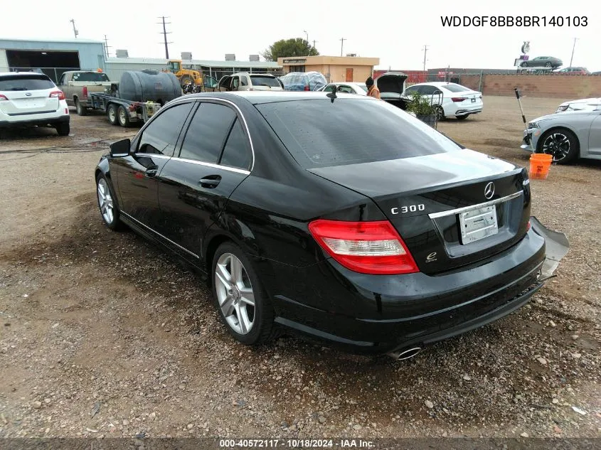 2011 Mercedes-Benz C 300 Luxury 4Matic/Sport 4Matic VIN: WDDGF8BB8BR140103 Lot: 40572117