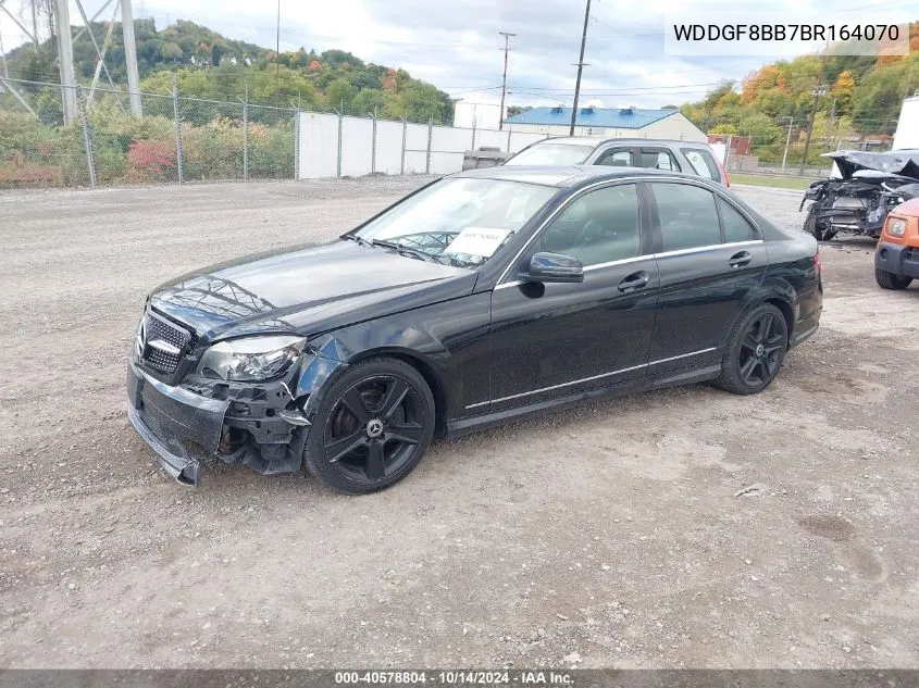 2011 Mercedes-Benz C-Class C 300 Luxury VIN: WDDGF8BB7BR164070 Lot: 40578804