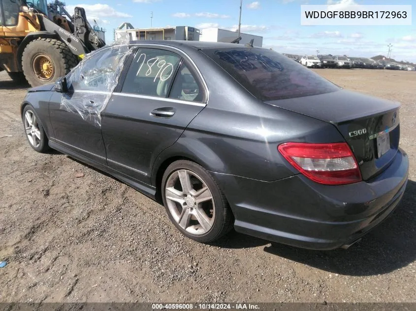 2011 Mercedes-Benz C 300 Luxury 4Matic/Sport 4Matic VIN: WDDGF8BB9BR172963 Lot: 40596008