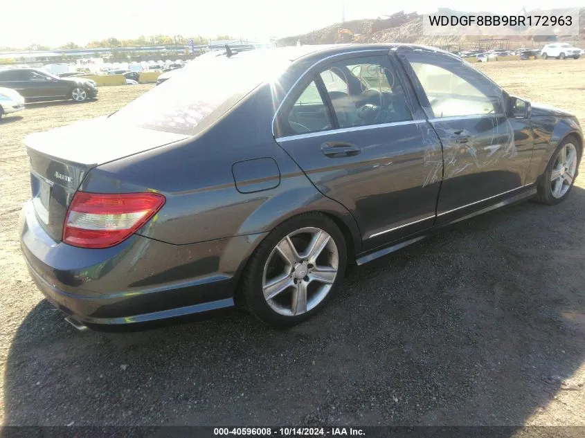 2011 Mercedes-Benz C 300 Luxury 4Matic/Sport 4Matic VIN: WDDGF8BB9BR172963 Lot: 40596008