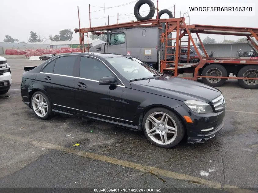 2011 Mercedes-Benz C 300 VIN: WDDGF5EB6BR166340 Lot: 40596401