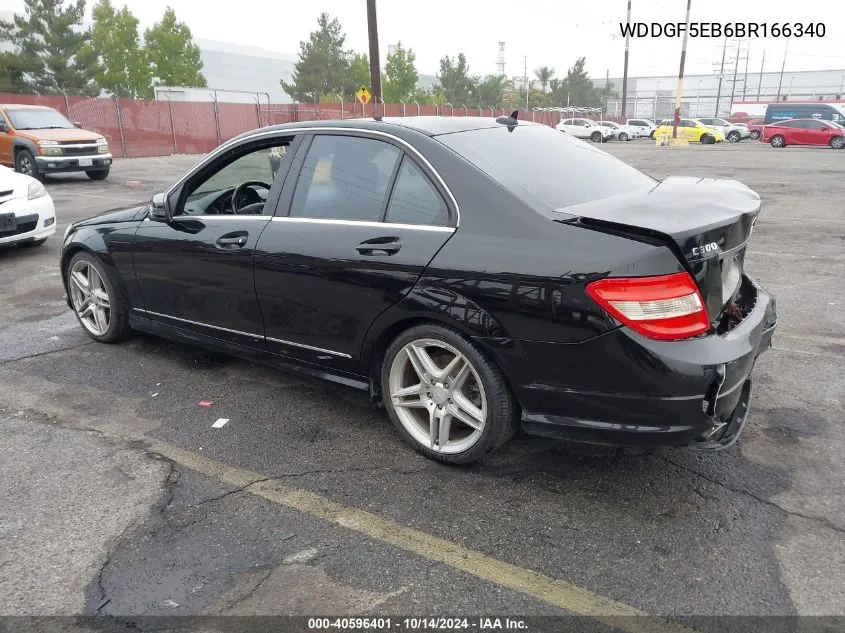 2011 Mercedes-Benz C 300 VIN: WDDGF5EB6BR166340 Lot: 40596401