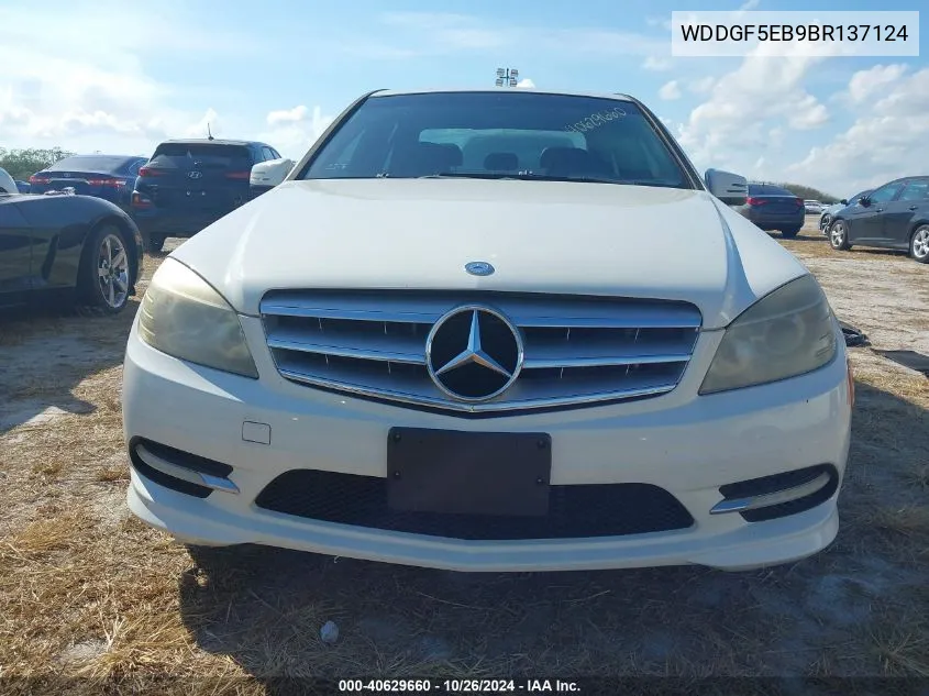 2011 Mercedes-Benz C 300 Luxury/Sport VIN: WDDGF5EB9BR137124 Lot: 40629660