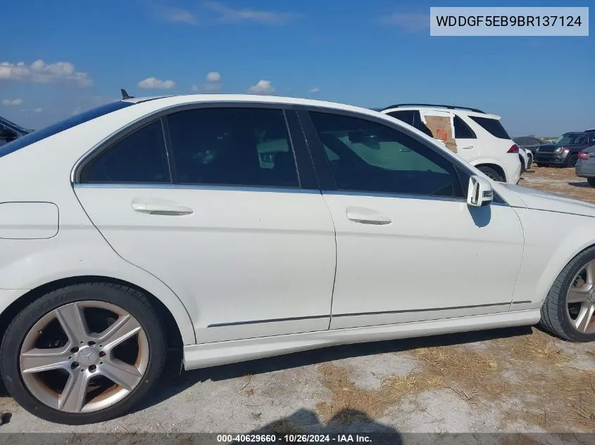 2011 Mercedes-Benz C 300 Luxury/Sport VIN: WDDGF5EB9BR137124 Lot: 40629660