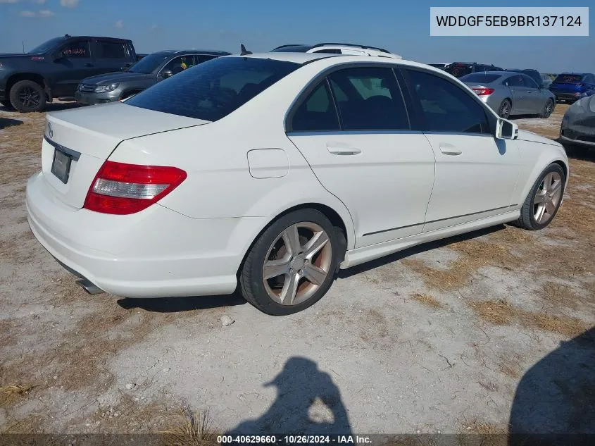 2011 Mercedes-Benz C 300 Luxury/Sport VIN: WDDGF5EB9BR137124 Lot: 40629660