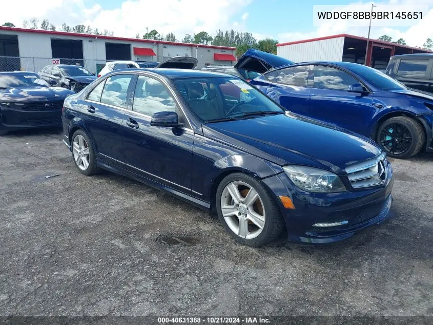 2011 Mercedes-Benz C 300 300 4Matic VIN: WDDGF8BB9BR145651 Lot: 40631388