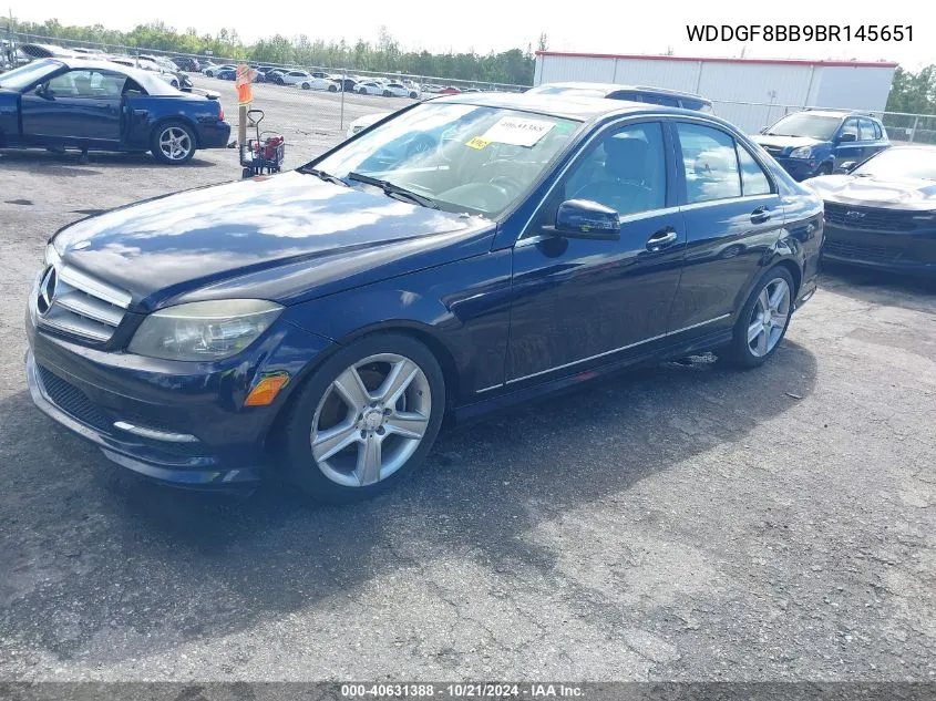 2011 Mercedes-Benz C 300 300 4Matic VIN: WDDGF8BB9BR145651 Lot: 40631388