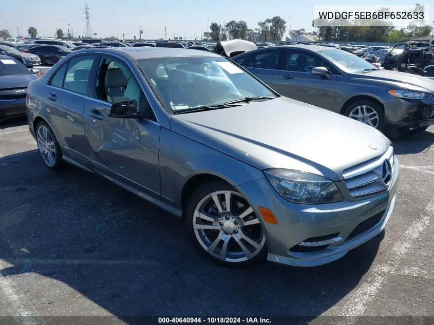 2011 Mercedes-Benz C 300 Luxury/Sport VIN: WDDGF5EB6BF652633 Lot: 40640944