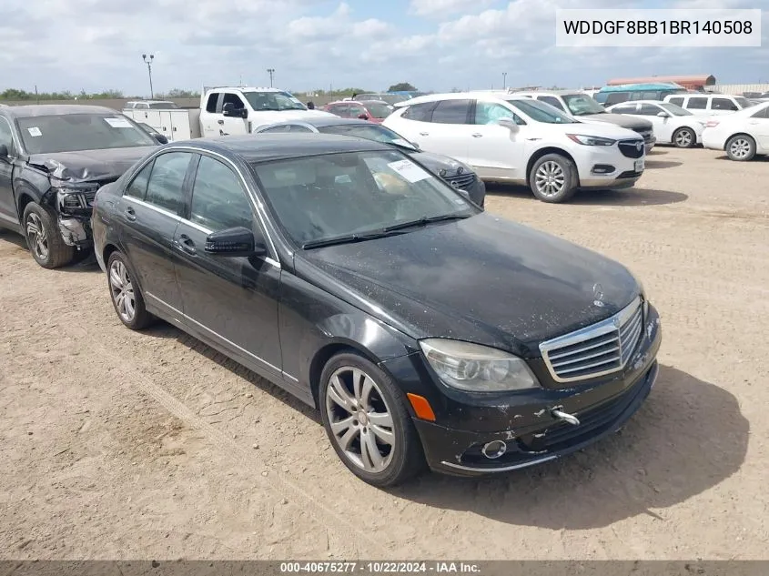 2011 Mercedes-Benz C 300 Luxury 4Matic/Sport 4Matic VIN: WDDGF8BB1BR140508 Lot: 40675277