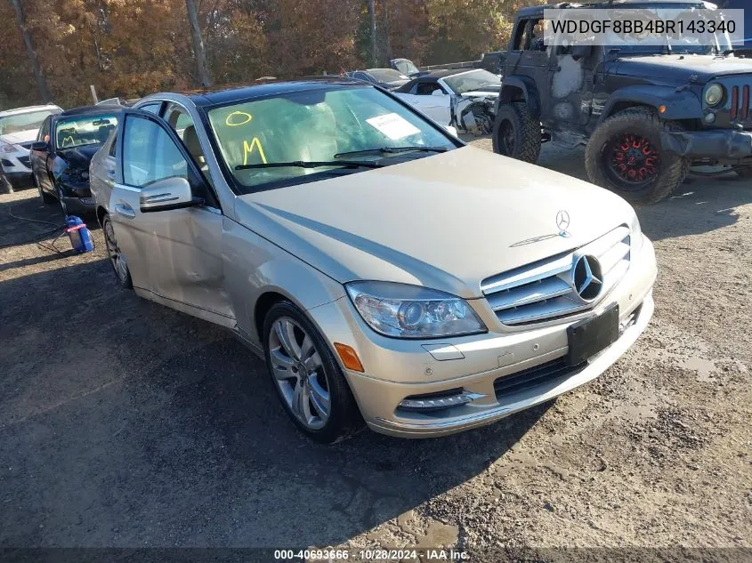 2011 Mercedes-Benz C 300 Luxury 4Matic/Sport 4Matic VIN: WDDGF8BB4BR143340 Lot: 40693666