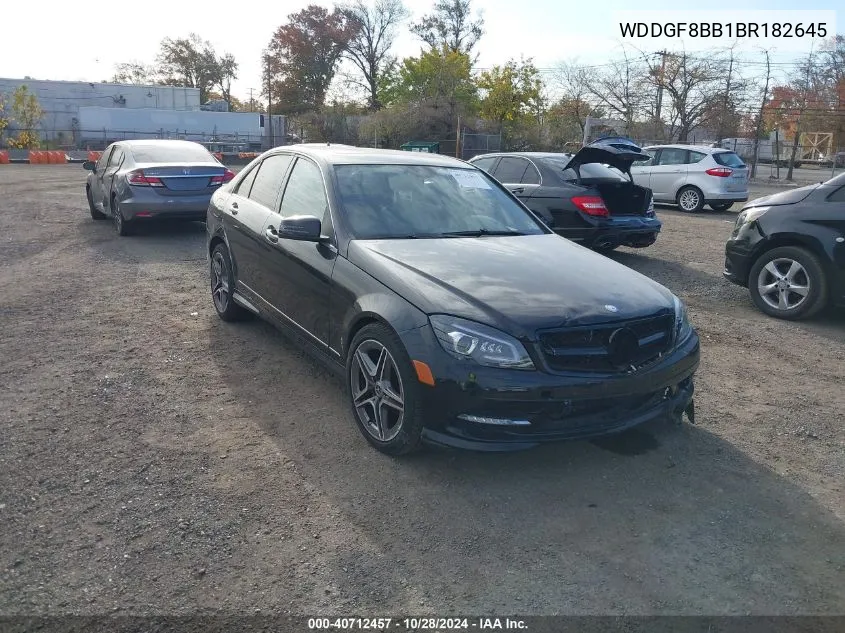 2011 Mercedes-Benz C 300 Luxury 4Matic/Sport 4Matic VIN: WDDGF8BB1BR182645 Lot: 40712457