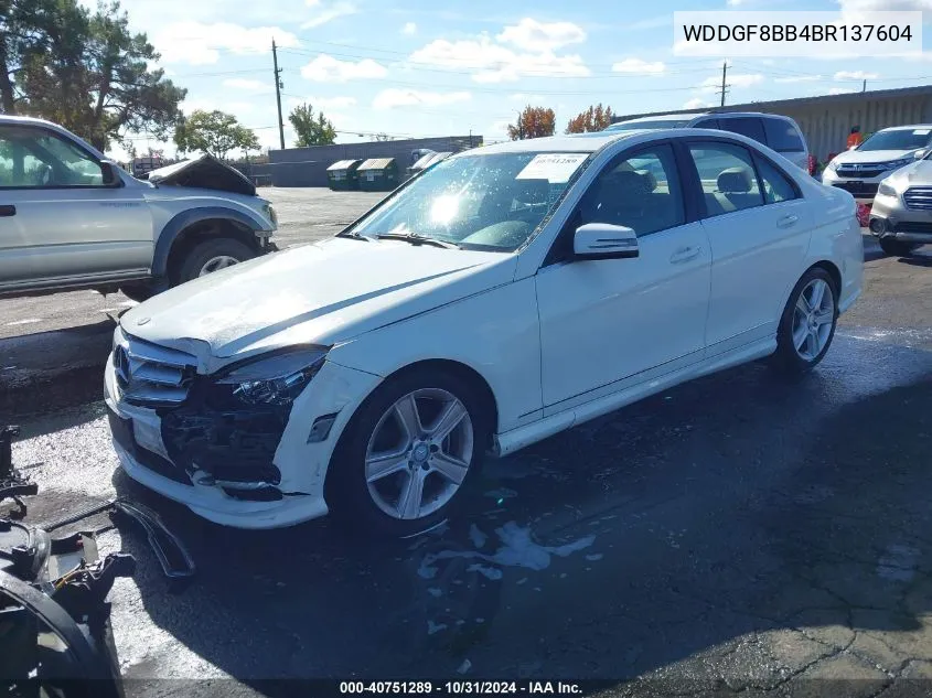 2011 Mercedes-Benz C 300 Luxury 4Matic/Sport 4Matic VIN: WDDGF8BB4BR137604 Lot: 40751289