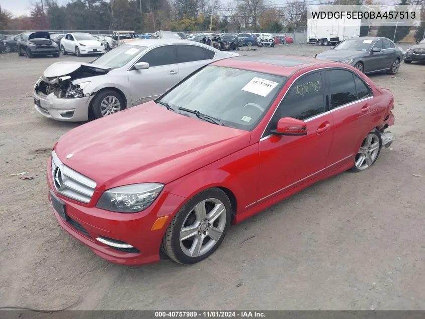 2011 Mercedes-Benz C 300 Luxury/Sport VIN: WDDGF5EB0BA457513 Lot: 40757989