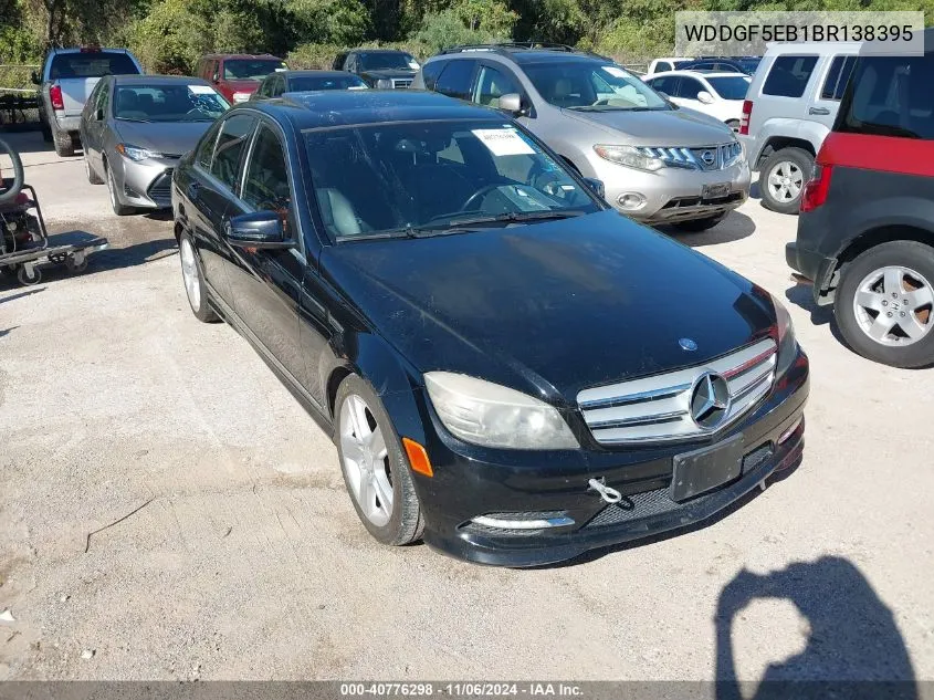 2011 Mercedes-Benz C 300 Luxury/Sport VIN: WDDGF5EB1BR138395 Lot: 40776298