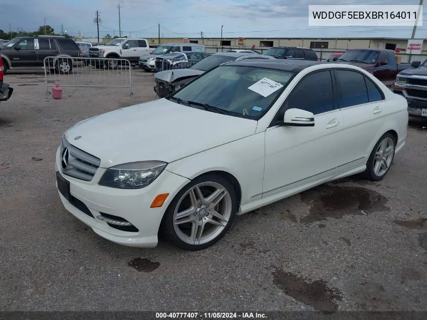 2011 Mercedes-Benz C 300 Luxury/Sport VIN: WDDGF5EBXBR164011 Lot: 40777407