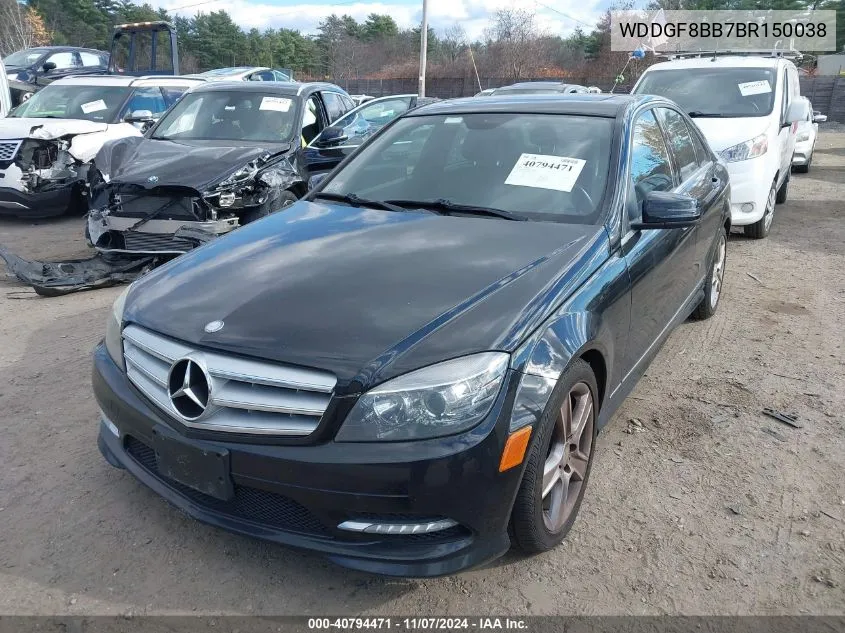 2011 Mercedes-Benz C 300 Luxury 4Matic/Sport 4Matic VIN: WDDGF8BB7BR150038 Lot: 40794471