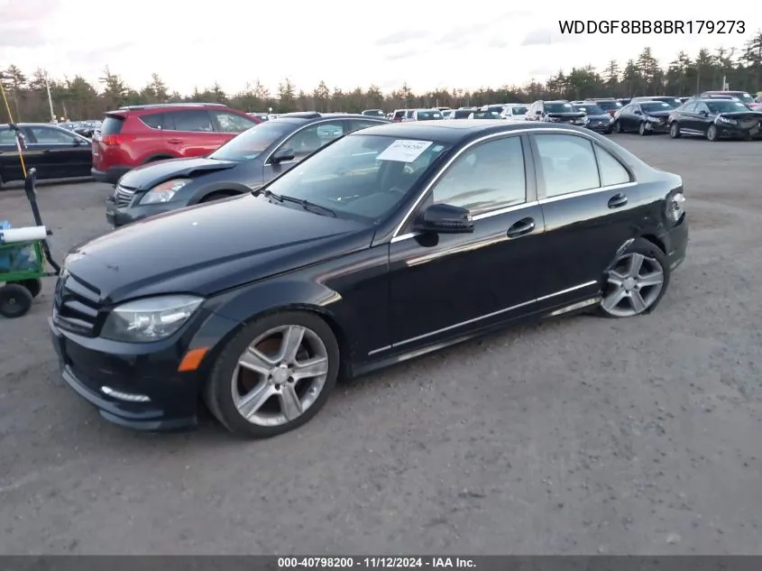 2011 Mercedes-Benz C 300 Luxury 4Matic/Sport 4Matic VIN: WDDGF8BB8BR179273 Lot: 40798200