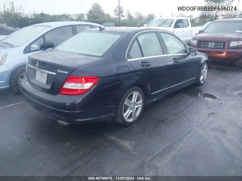 2011 Mercedes-Benz C 300 Luxury 4Matic/Sport 4Matic VIN: WDDGF8BB8BF656074 Lot: 40799575