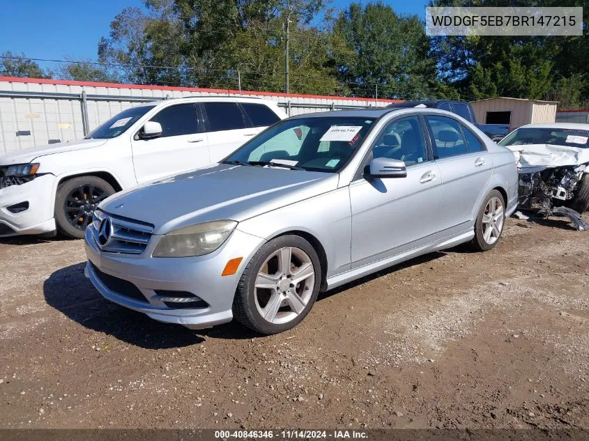 2011 Mercedes-Benz C 300 Luxury/Sport VIN: WDDGF5EB7BR147215 Lot: 40846346