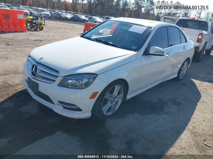 2011 Mercedes-Benz C 300 Luxury 4Matic/Sport 4Matic VIN: WDDGF8BB6BA501715 Lot: 40858913