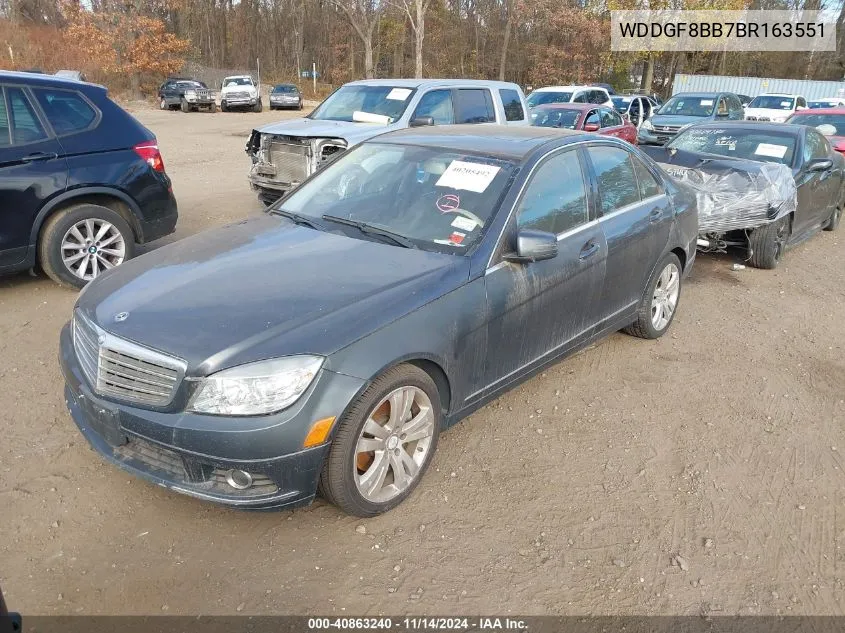 2011 Mercedes-Benz C 300 Luxury 4Matic/Sport 4Matic VIN: WDDGF8BB7BR163551 Lot: 40863240