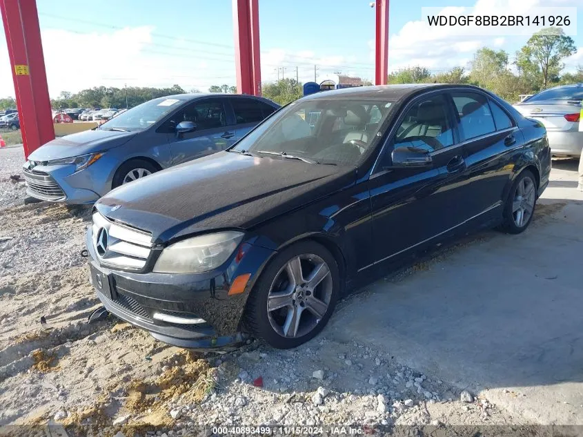 2011 Mercedes-Benz C 300 Luxury 4Matic/Sport 4Matic VIN: WDDGF8BB2BR141926 Lot: 40893499