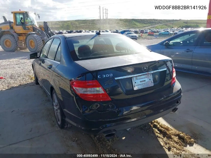 2011 Mercedes-Benz C 300 Luxury 4Matic/Sport 4Matic VIN: WDDGF8BB2BR141926 Lot: 40893499