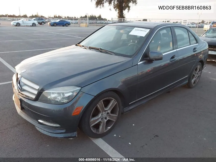 2011 Mercedes-Benz C 300 Luxury/Sport VIN: WDDGF5EB8BR160863 Lot: 40898016