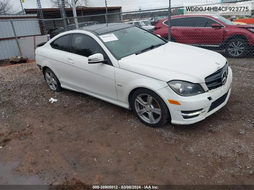 2012 Mercedes-Benz C 250 VIN: WDDGJ4HB4CF923775 Lot: 38905012