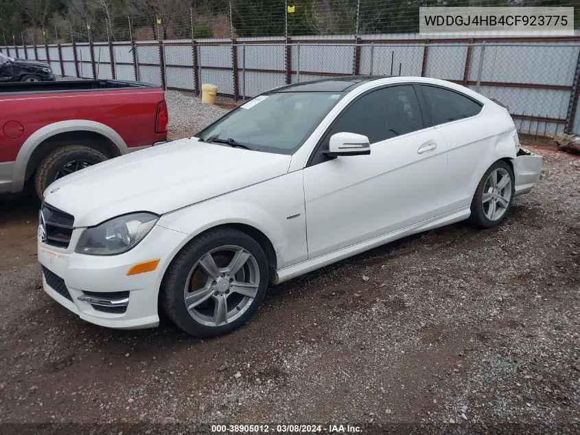 2012 Mercedes-Benz C 250 VIN: WDDGJ4HB4CF923775 Lot: 38905012