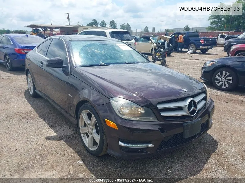 2012 Mercedes-Benz C 250 VIN: WDDGJ4HB7CF825193 Lot: 39455900