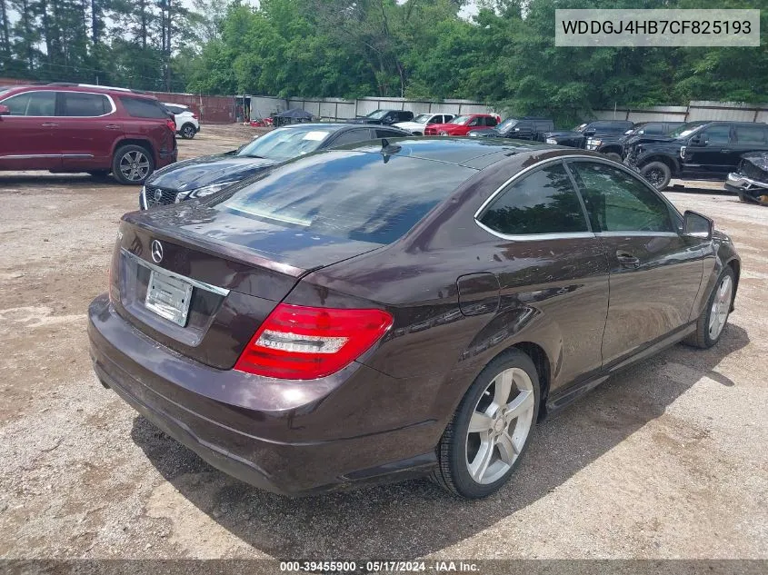 2012 Mercedes-Benz C 250 VIN: WDDGJ4HB7CF825193 Lot: 39455900