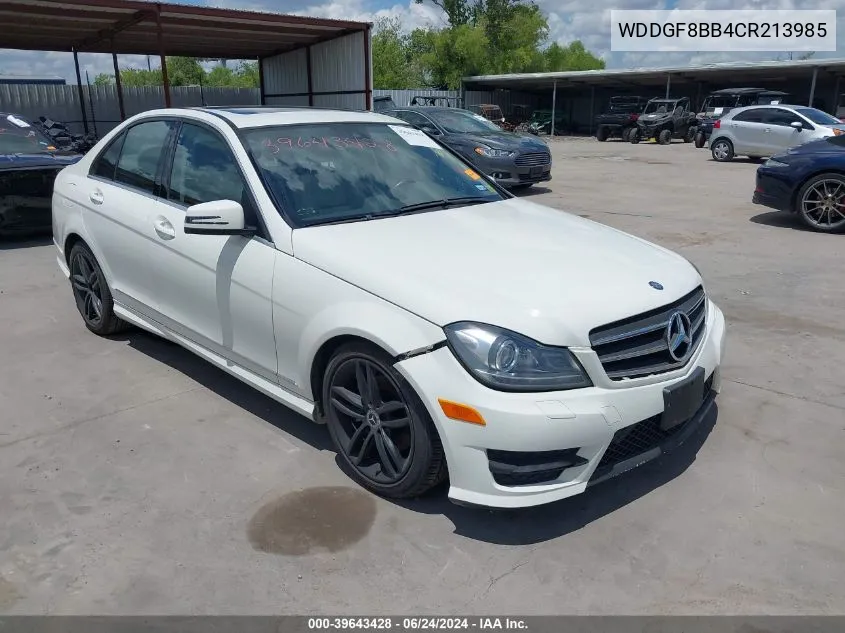 2012 Mercedes-Benz C 300 Luxury 4Matic/Sport 4Matic VIN: WDDGF8BB4CR213985 Lot: 39643428