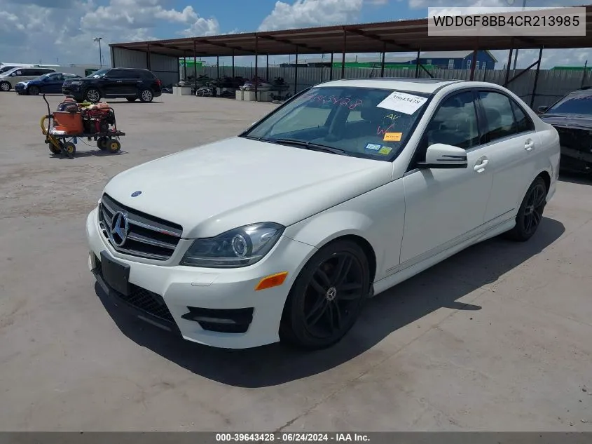 2012 Mercedes-Benz C 300 Luxury 4Matic/Sport 4Matic VIN: WDDGF8BB4CR213985 Lot: 39643428