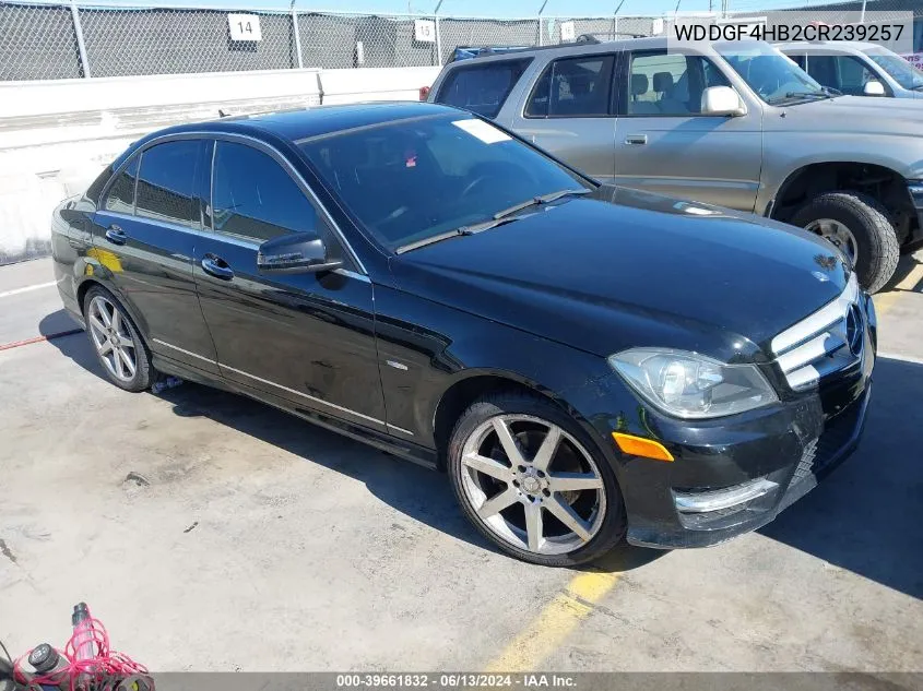 2012 Mercedes-Benz C 250 Luxury/Sport VIN: WDDGF4HB2CR239257 Lot: 39661832