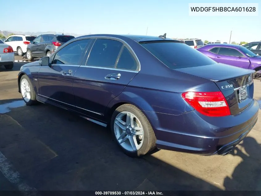 2012 Mercedes-Benz C 350 Sport VIN: WDDGF5HB8CA601628 Lot: 39789530