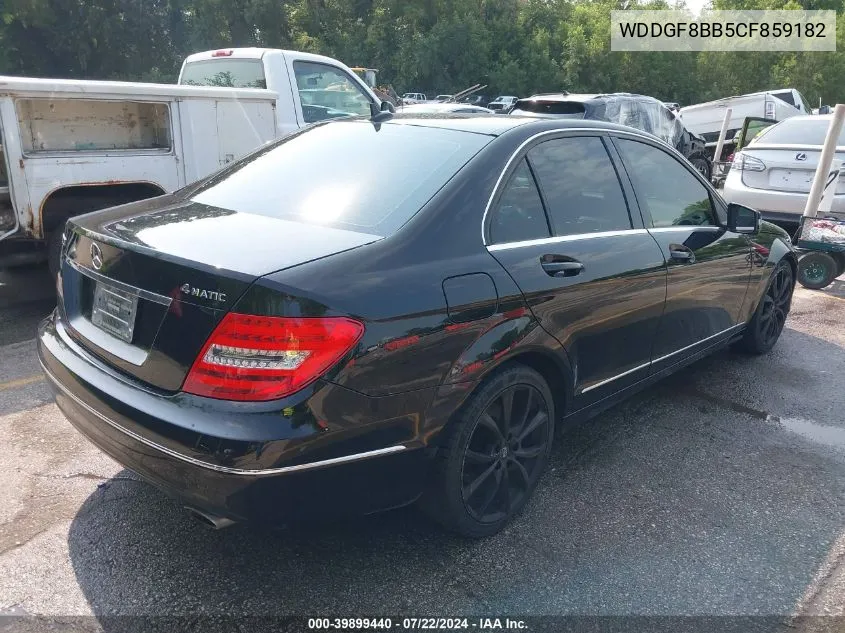 2012 Mercedes-Benz C 300 Luxury 4Matic/Sport 4Matic VIN: WDDGF8BB5CF859182 Lot: 39899440