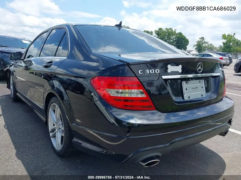 2012 Mercedes-Benz C 300 Luxury 4Matic/Sport 4Matic VIN: WDDGF8BB1CA686029 Lot: 39996788