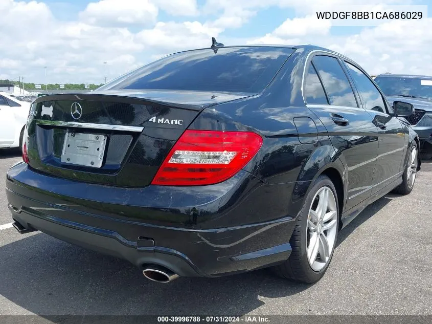 2012 Mercedes-Benz C 300 Luxury 4Matic/Sport 4Matic VIN: WDDGF8BB1CA686029 Lot: 39996788