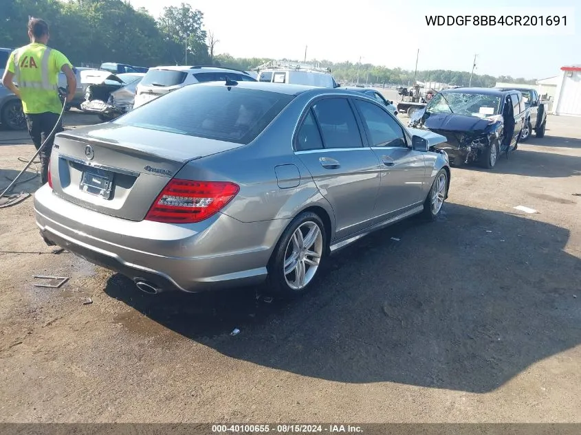 2012 Mercedes-Benz C 300 Luxury 4Matic/Sport 4Matic VIN: WDDGF8BB4CR201691 Lot: 40100655