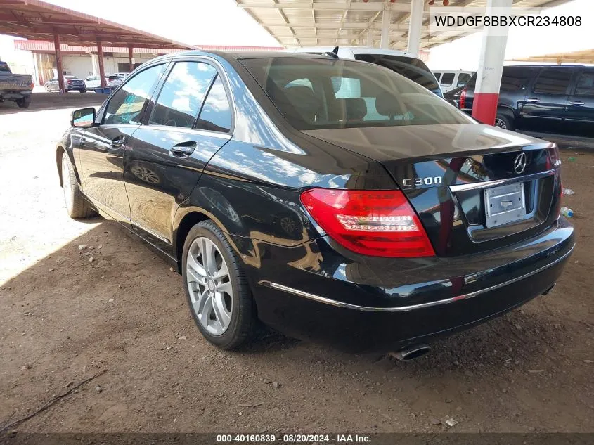 2012 Mercedes-Benz C 300 Luxury 4Matic/Sport 4Matic VIN: WDDGF8BBXCR234808 Lot: 40160839