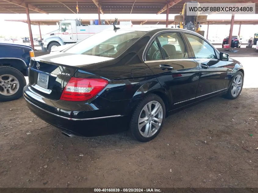 2012 Mercedes-Benz C 300 Luxury 4Matic/Sport 4Matic VIN: WDDGF8BBXCR234808 Lot: 40160839