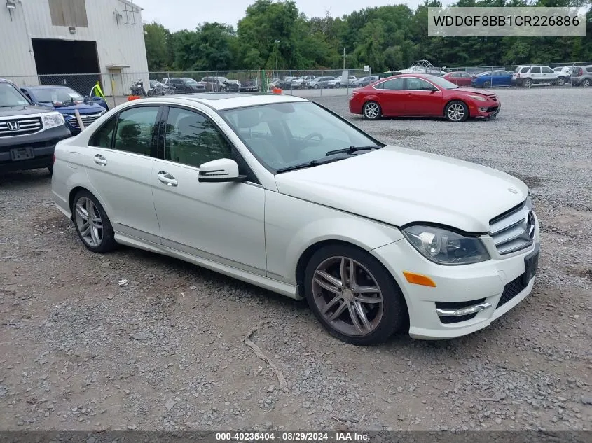 2012 Mercedes-Benz C 300 Luxury 4Matic/Sport 4Matic VIN: WDDGF8BB1CR226886 Lot: 40235404