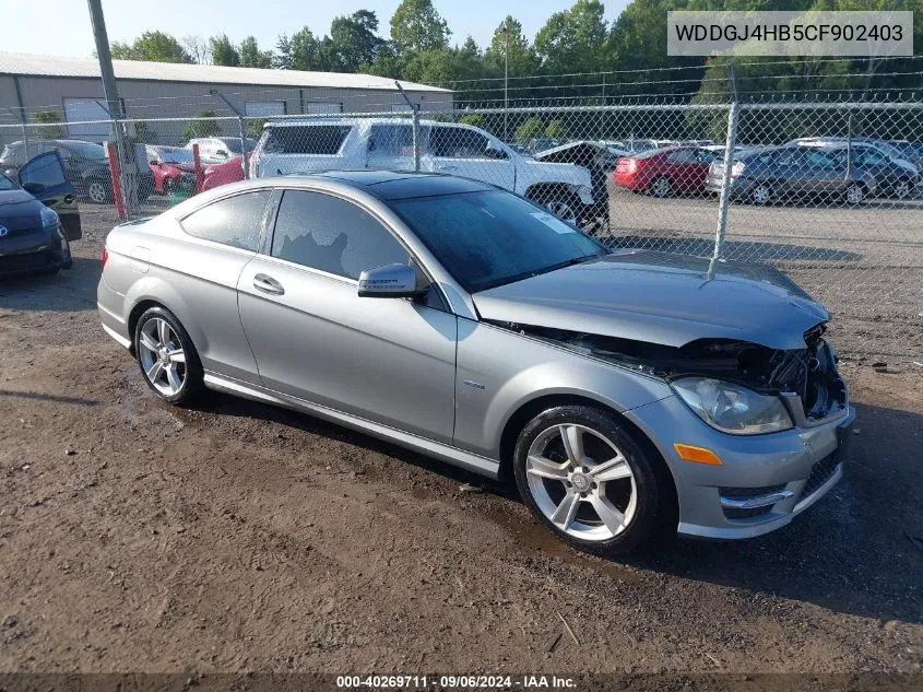 2012 Mercedes-Benz C 250 VIN: WDDGJ4HB5CF902403 Lot: 40269711